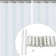 Rideau à lanières PVC transparent, kit de 7 bandes avec rails, 1,05 x 2 m