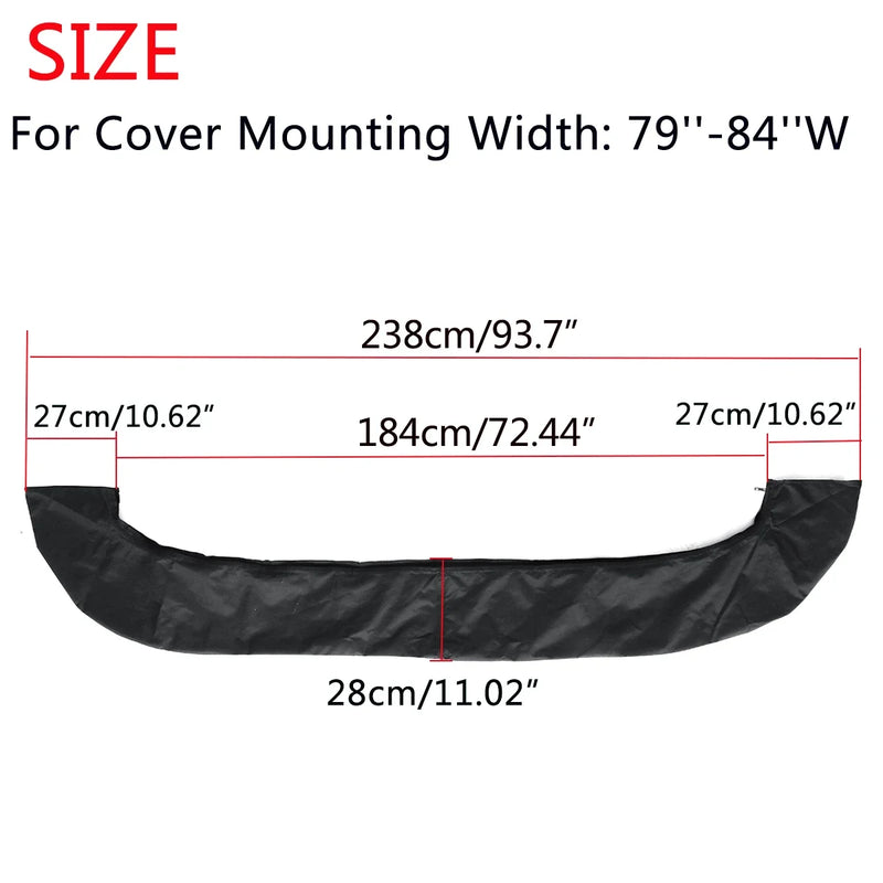Housse de rangement pour bimini 4 arceaux en polyester 600D, hydrofuge, anti-UV, noire ou bleue
