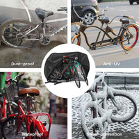 Housse vélo extérieur imperméable pour 2 vélos, 198 x 74 x 109 cm