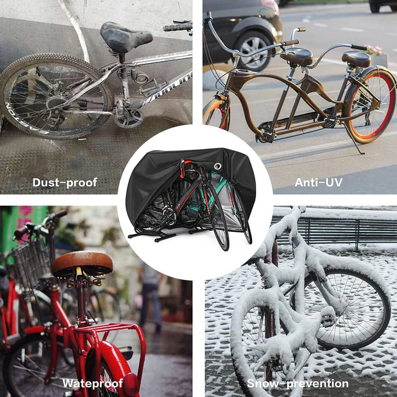 Housse vélo extérieur imperméable pour 2 vélos, 198 x 74 x 109 cm
