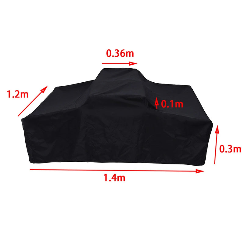 Housse de tente de toit imperméable en Oxford 210D noir, 140 x 120 x 40 cm, cordon de serrage