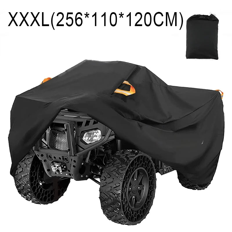 Housse quad extérieure universelle 210D noire, imperméable et anti-UV, 4 tailles