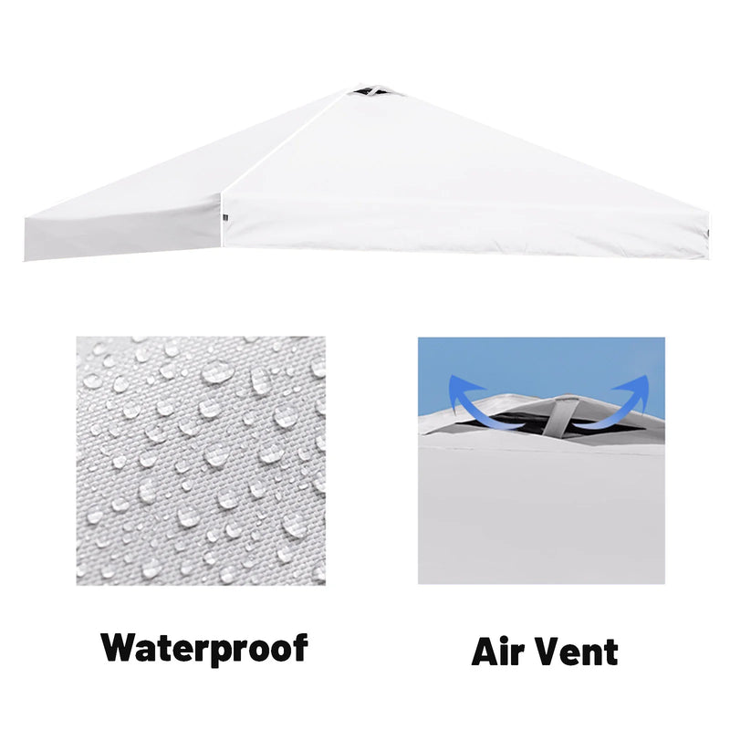 Toit de remplacement pour tonnelle pliante 3 x 3 m, Oxford imperméable, 6 coloris
