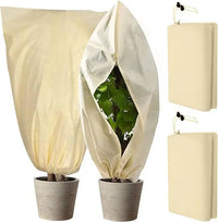 Voile d'hivernage zippé à cordon pour plantes et arbustes, 3 coloris, de 0,5x1 à 2,5x3,5 m
