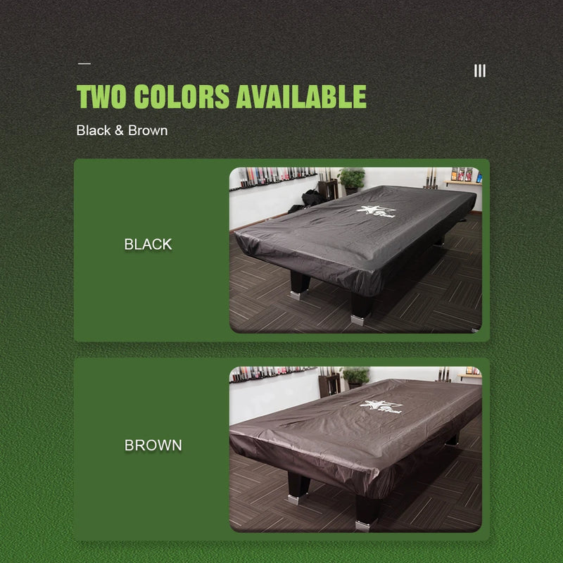 Housse billard 9 pieds noire ou marron, Oxford, 295 x 165 x 25 cm