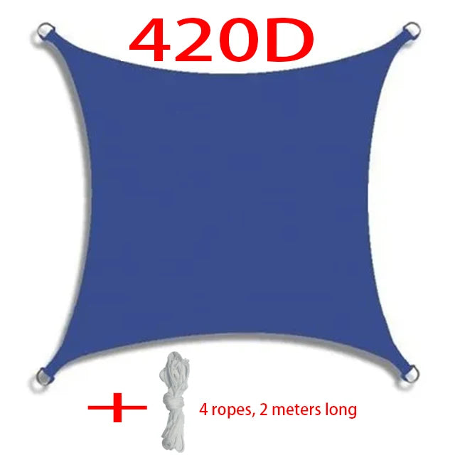 Voile d'ombrage rectangulaire imperméable anti-UV pour terrasse et jardin, 10 tailles, 11 coloris