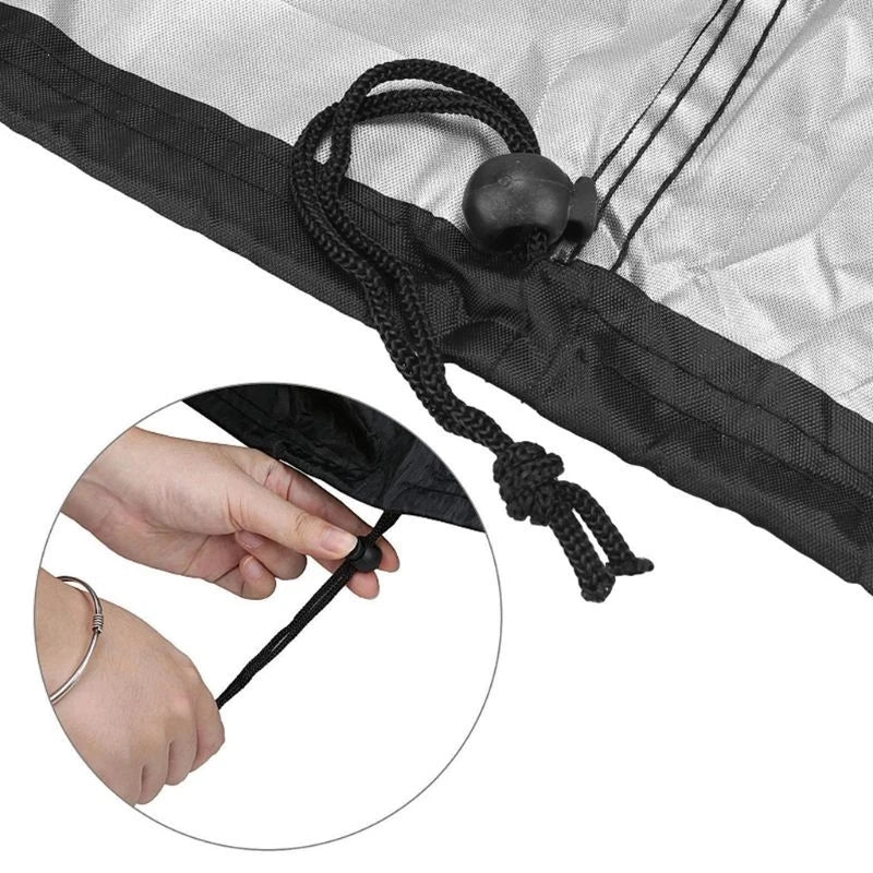 Housse barbecue grande taille noire imperméable anti-UV, 8 dimensions