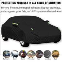 Housse voiture pour Peugeot 408, protection extérieure complète imperméable, anti-neige et anti-poussière, blanche ou noire