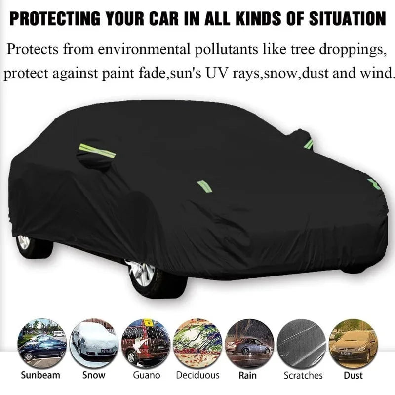 Housse voiture pour Peugeot 408, protection extérieure complète imperméable, anti-neige et anti-poussière, blanche ou noire