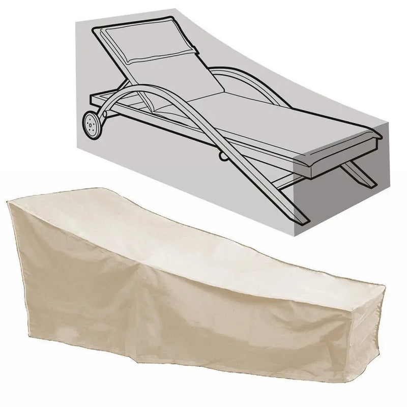 Housse bain de soleil et chaise longue, polyester imperméable, 208 cm de long, 4 coloris