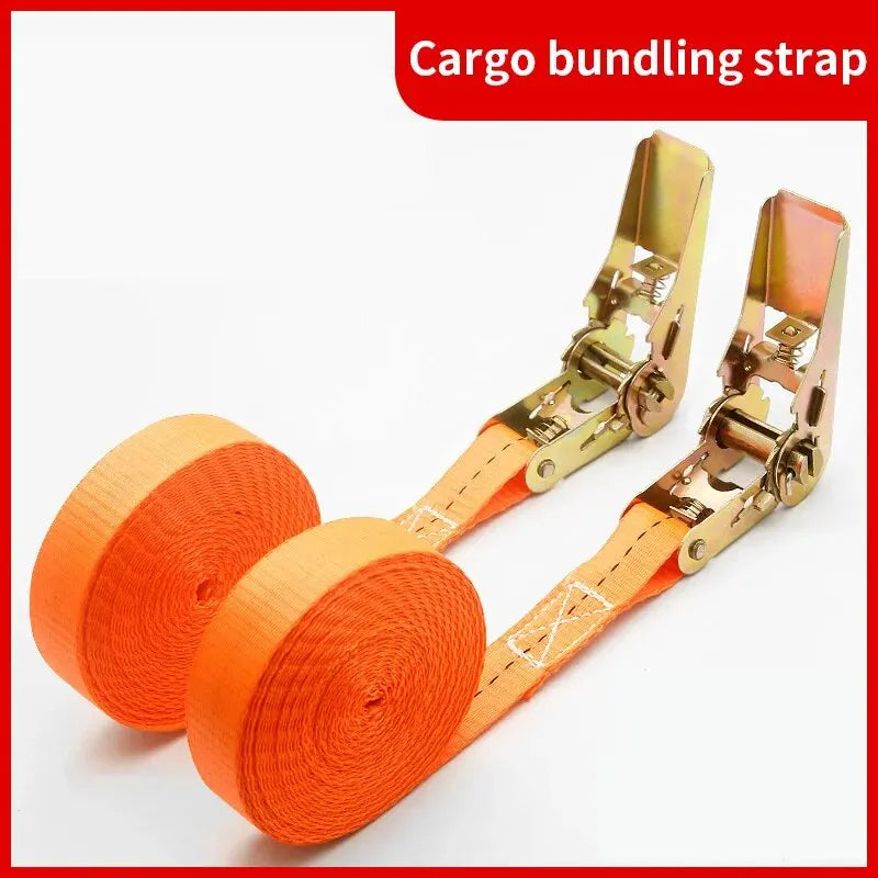 Sangle d'arrimage à cliquet en polyester 25 mm avec boucle métallique, 3 m ou 6 m