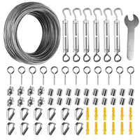 Kit de fixation pour voile d'ombrage en acier inoxydable, 7 compositions de 4 à 72 pièces