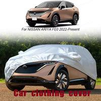 Housse voiture pour Nissan X-Trail, Patrol, Juke et Murano, Oxford argentée imperméable