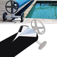Housse enrouleur bâche solaire piscine noire, cordon de serrage, 16 à 20 pieds, 495 à 610 cm