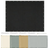 Voile d'ombrage écran d'intimité imperméable avec œillets, 0,75 x 6 à 4 x 5 m