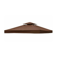 Toit de tonnelle 3 x 3 m à deux niveaux ventilés, polyester 300D, poches d'angle renforcées