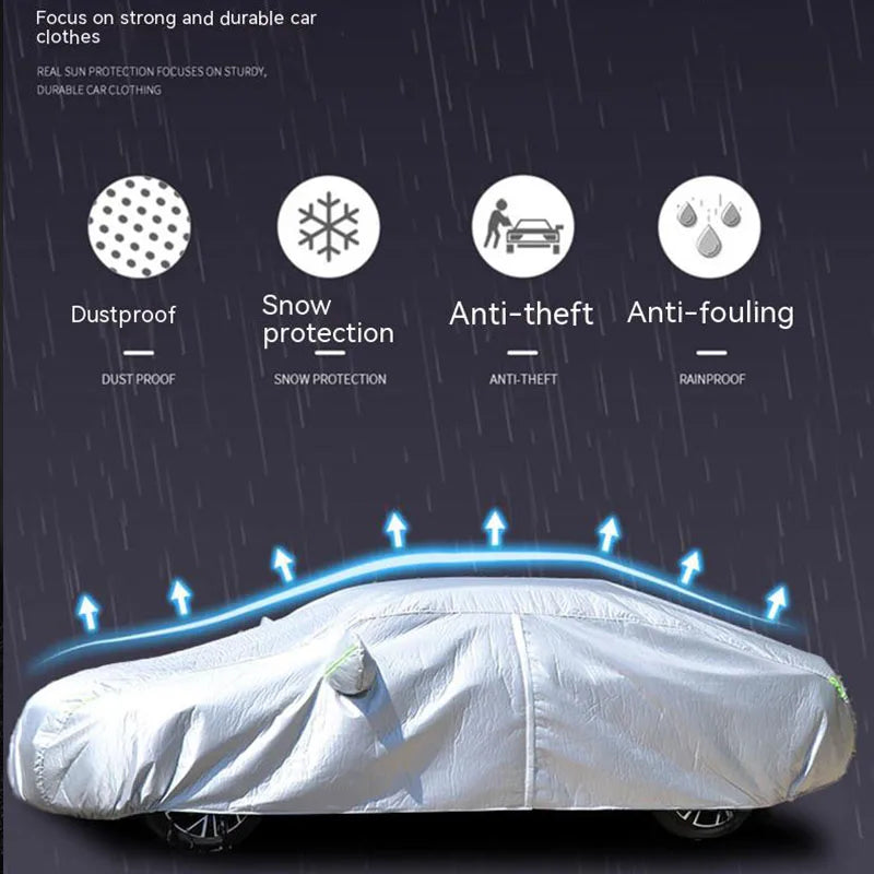 Housse voiture pour Audi Q7, protection complète pare-soleil, imperméable et anti-poussière, une couche