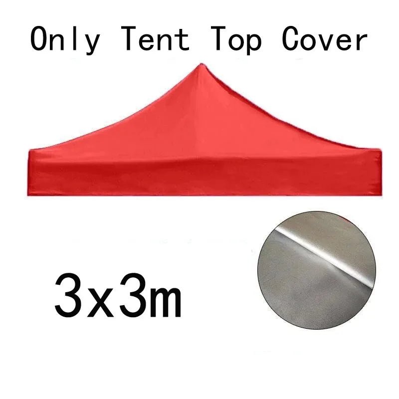 Bâche tonnelle, toit de rechange Oxford 420D rouge ou bleu, 2x2 à 3x4,5 m, sans cadre