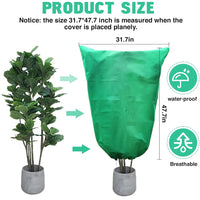 Housse d'hivernage verte à fermeture éclair pour plantes et arbustes, 5 tailles