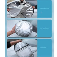 Pare-soleil pare-brise voiture argenté, 2 tailles, 128 x 65 ou 132 x 80 cm