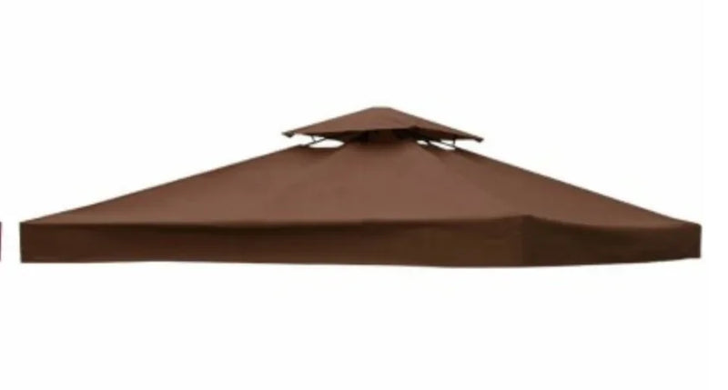 Bâche de toit pour tonnelle 3 x 3 m polyester 300D imperméable anti-UV, 7 coloris