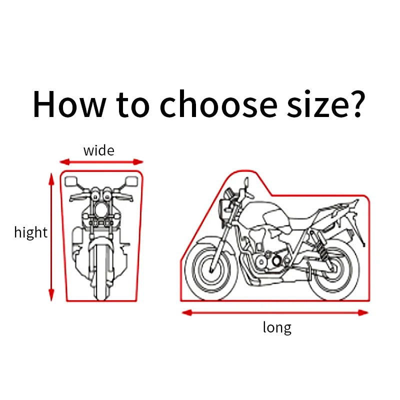 Housse de moto Oxford 420D imperméable, noire ou noir et orange, tailles M à 4XL