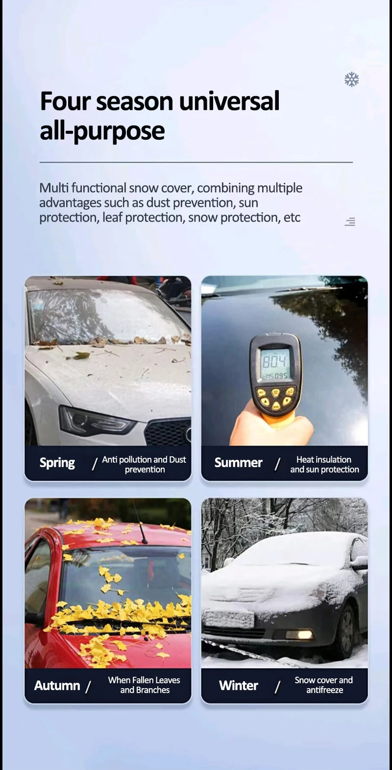 Protection pare-brise antigel pour Volkswagen Tiguan L MK3 2024-2025, neige et soleil