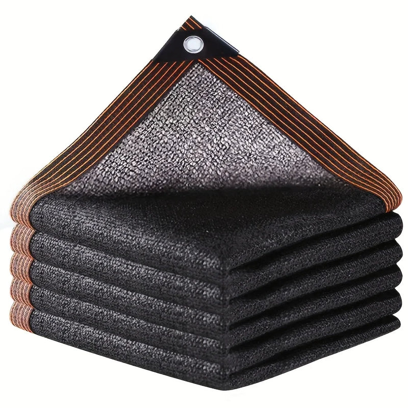 Voile d'ombrage noir 75 % à œillets pour pergola et serre, 16 tailles