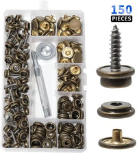 Kit boutons-pression inox pour toile de bateau, bâche et tente, 30 à 270 pièces avec outils