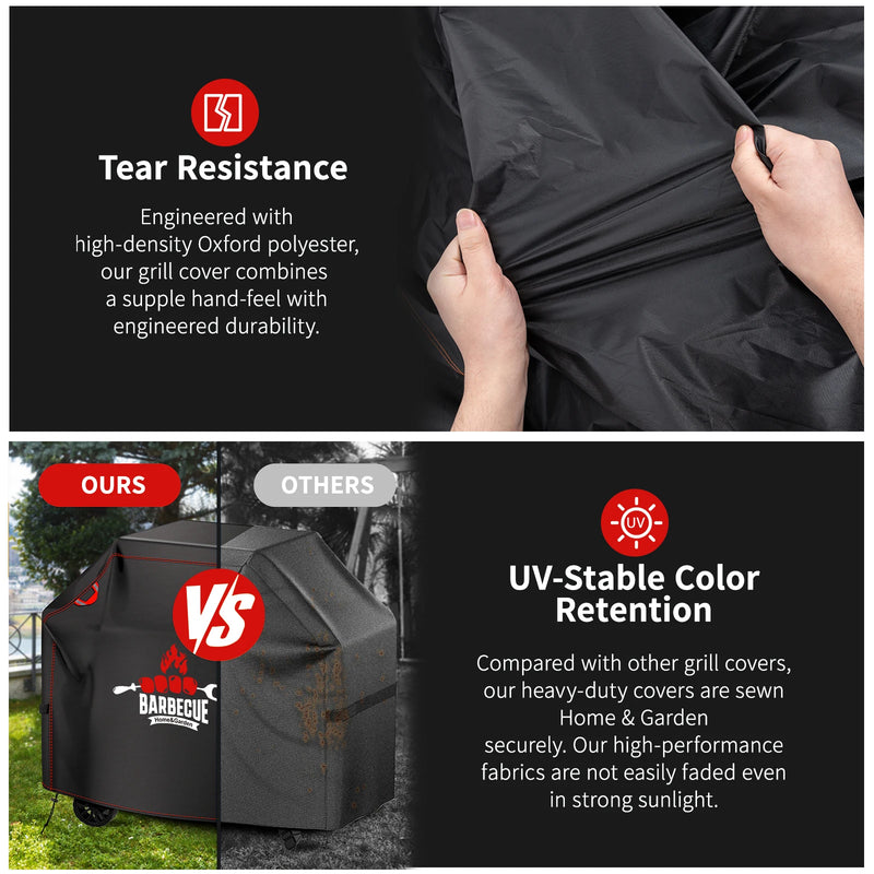 Housse de barbecue en tissu Oxford anti-UV et coupe-vent, sangles réglables, 6 tailles