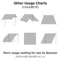 Bâche de sol camping imperméable à œillets, trois dimensions de 1,5 à 2,4 x 2,2 m