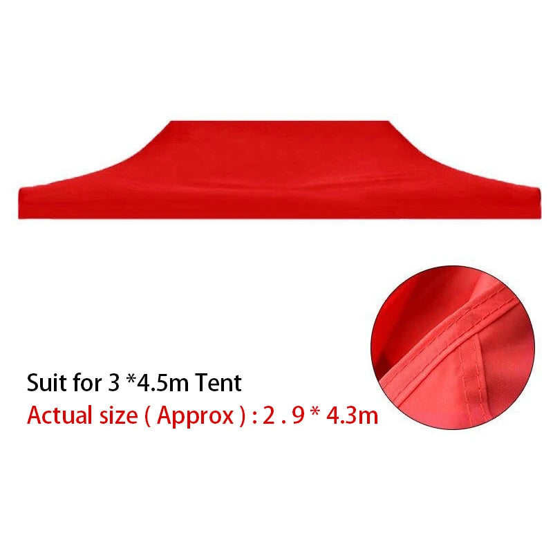 Toile de remplacement pour tonnelle pliante, rouge ou bleu, 2x2 à 3x4,5 m, structure non incluse