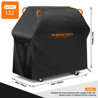 Housse barbecue universelle imperméable en Oxford avec ourlet réglable, 5 tailles de 122 à 190 cm