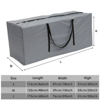 Sac de rangement pour coussins de salon de jardin, Oxford imperméable, 3 coloris, 3 tailles