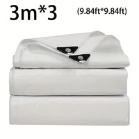 Bâche blanche imperméable en polyéthylène 0,3 mm, abri solaire et jardin, 19 tailles