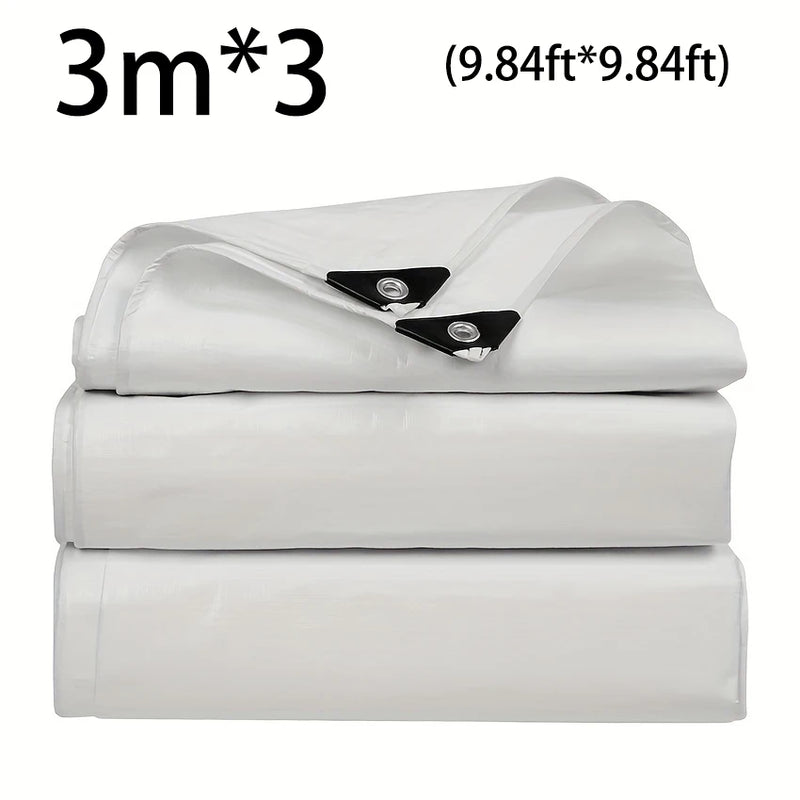Bâche blanche imperméable en polyéthylène 0,3 mm, abri solaire et jardin, 19 tailles