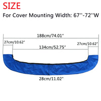 Housse de rangement pour bimini 4 arceaux en polyester 600D, hydrofuge, anti-UV, noire ou bleue