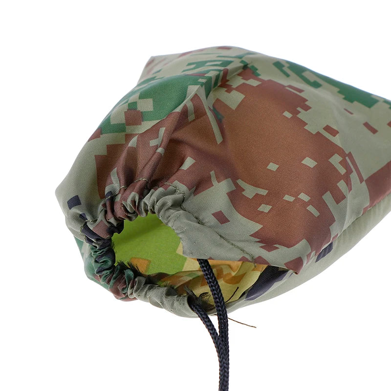 Bâche de camping ultralégère camouflage en polyester 210T, 1 x 1,45 m avec sac