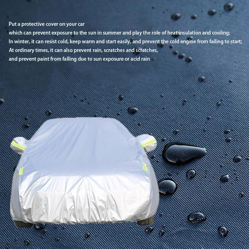 Housse voiture pour Kia K5, Oxford argentée, imperméable, anti-poussière, bandes réfléchissantes
