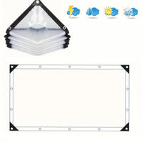 Bâche transparente imperméable avec œillets en polyéthylène de 2 x 4 à 5 x 10 m