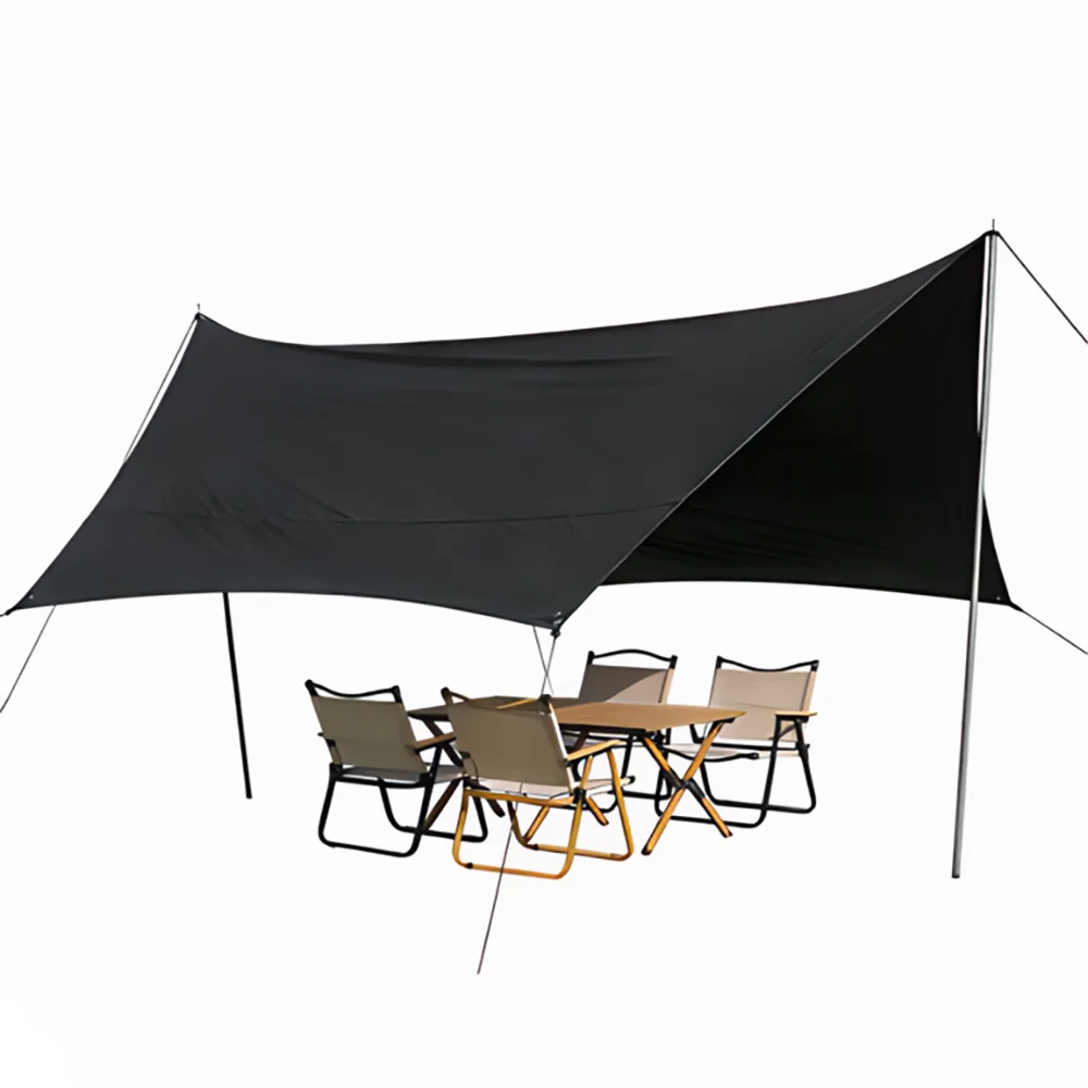 Bâche de sol camping imperméable Oxford à œillets, 3 coloris, 210x90 à 300x290 cm