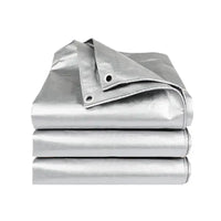 Bâche de camion pare-soleil argentée double face, PE imperméable à œillets, 2 x 3 m