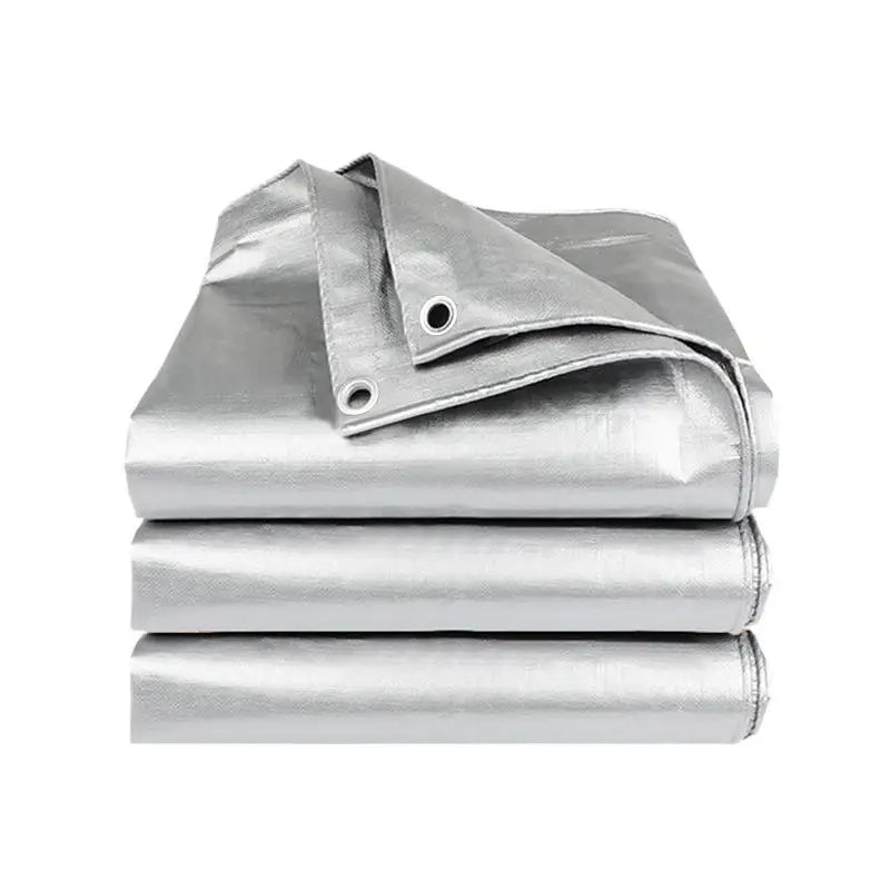 Bâche de camion pare-soleil argentée double face, PE imperméable à œillets, 2 x 3 m