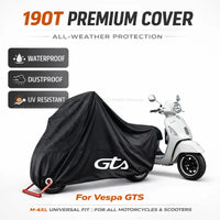 Housse scooter pour Vespa GTS, GTS Super et GTV, polyester 190T imperméable, anti-UV, 6 tailles