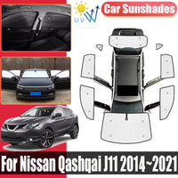 Pare-soleil voiture pour Nissan Qashqai J11 Tekna 2014-2021, à ventouses, aluminium double face