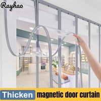 Rideau de porte magnétique en PVC transparent épais, coupe-vent, largeur 30 cm