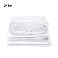 Bâche transparente PVC épaissie à œillets, corde de 10 m et 20 colliers, 7 tailles