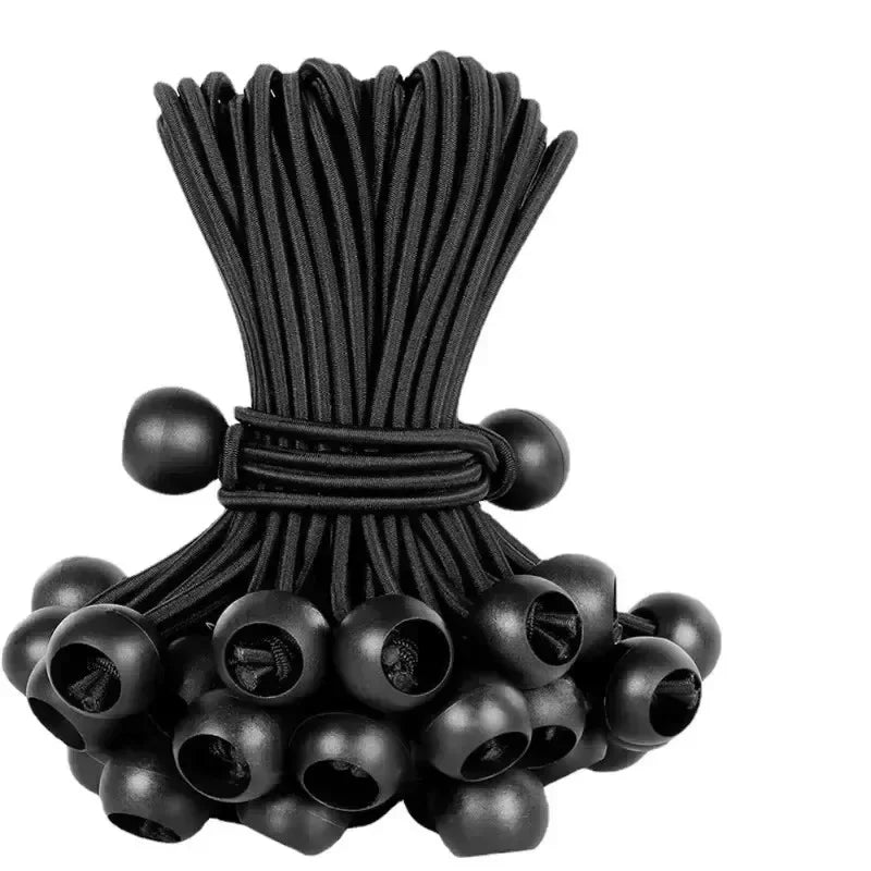 Sandow à boule noir pour bâche et tente, 10 à 20 cm, lot de 10 pièces