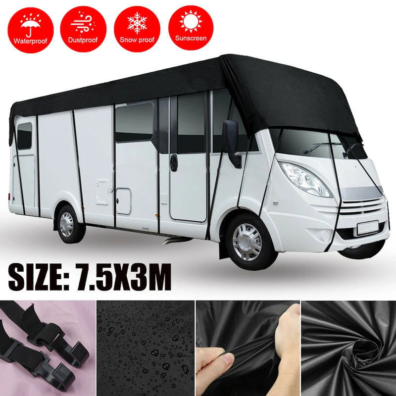 Housse de toit camping-car 210D imperméable, anti-UV et anti-neige, 4 longueurs de 5 à 8,5 m