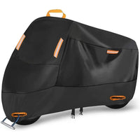 Housse moto et scooter imperméable Oxford 210D noir, bandes réfléchissantes, 3 tailles